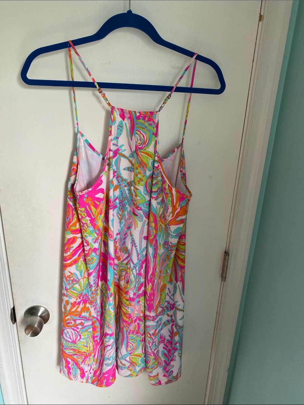 Lilly Pulitzer silk  Scuba To Cuba spaghetti strap dress VGUC - Picture 2 of 4